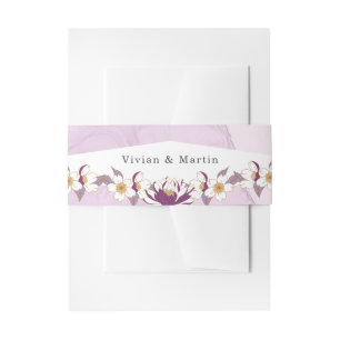 Classic Beautiful Lila Lotus und Color Ink Einladungsbanderole