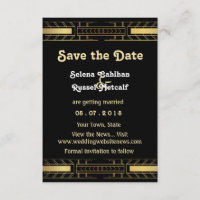 Classic Beauty Art Deco Save the Date
