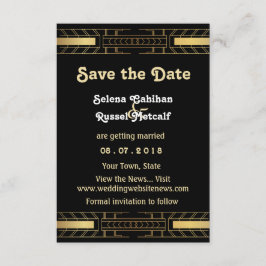 Classic Beauty Art Deco Save the Date Einladung