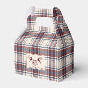 Classic Beige & Burnt Red Buffalo Karierte Weihnac Geschenkschachtel