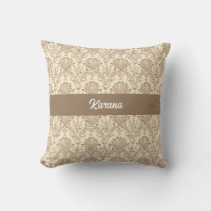 Classic Beige Damask Kissen