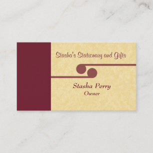 Classic Beruflich Business Card, Maroon Visitenkarte