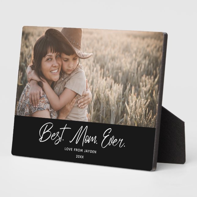 Classic Best Mama Ever Single Foto Plaque Fotoplatte (Seite)