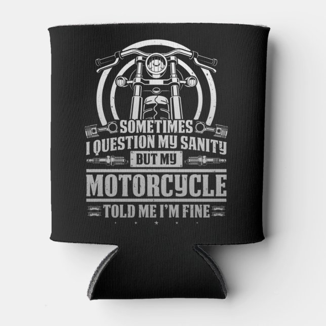 Classic Biker Ich frage mich nach meinem Wohlbefin Dosenkühler (Vorderseite)