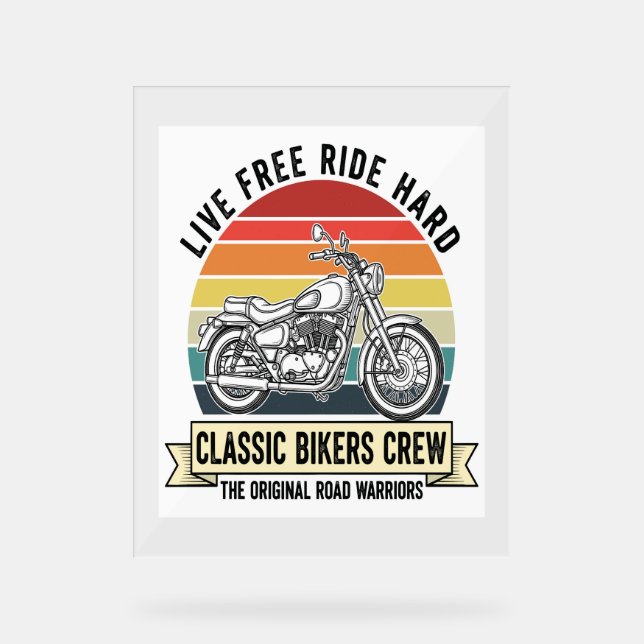 Classic Bikers Crew Motorrad.jpg Acrylschild (Vorderseite)