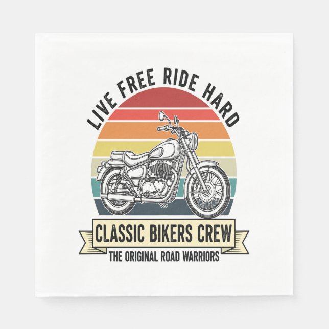Classic Bikers Crew Motorrad.jpg Serviette (Vorderseite)
