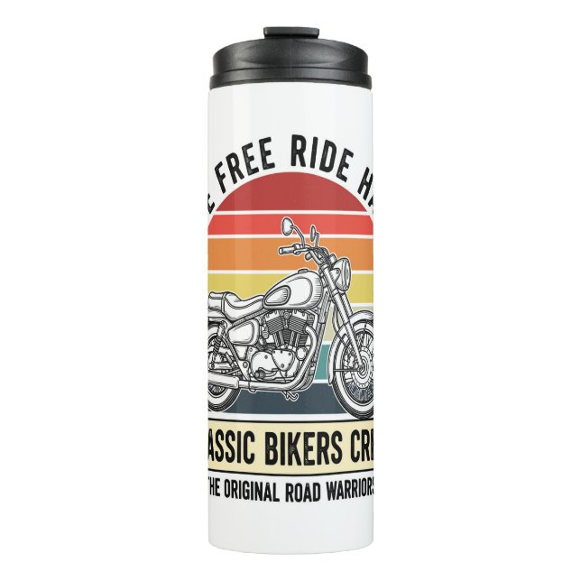 Classic Bikers Crew Motorrad.jpg Thermosbecher (Vorderseite)