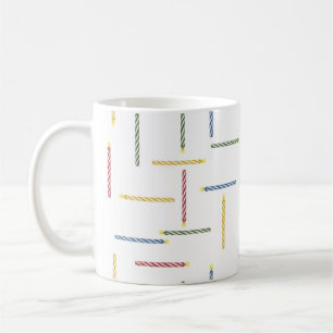 Classic Birthday Candles - White Coffee Tasse