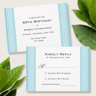 Classic Birthday Party Blue UAWG Response Card RSVP Karte