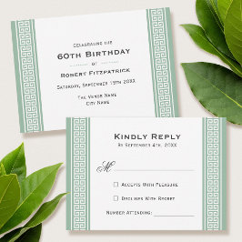 Classic Birthday Party Green UAWG Response Card RSVP Karte