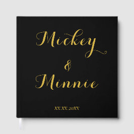 Classic Black 12"x12" Gästebuch mit benutzerdefini