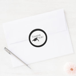 Classic Black, Abschluss Danke Runder Aufkleber