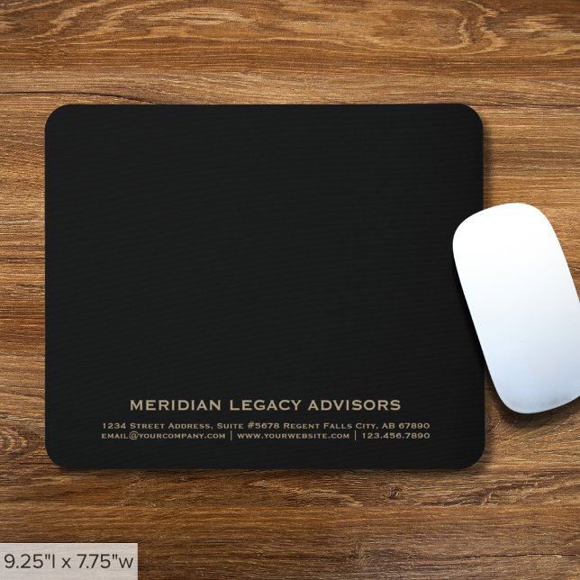 Classic Black and Gold Company Mousepad (Von Creator hochgeladen)