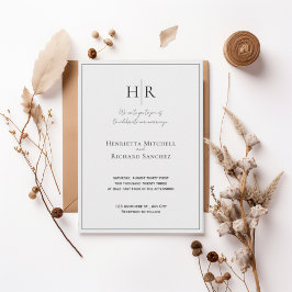 Classic Black and White Formal Wedding Invitation Einladung