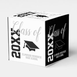 Classic Black and White Graduation Party Geschenkschachtel