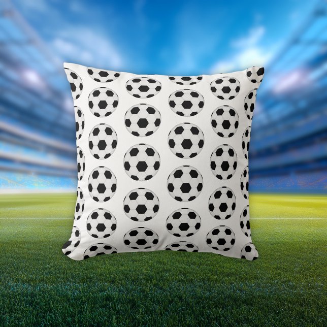 Classic Black and White Soccer Ball Pattern Kissen (Von Creator hochgeladen)
