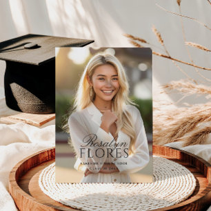 Classic Black Calligraphy Abschluss Einladung