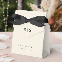Classic Black & Ecru Monogram Wedding