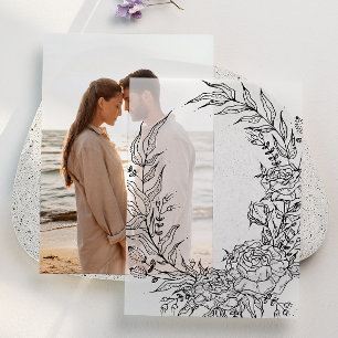 Classic Black Floral Overlay Wreath