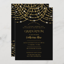 Classic Black Gold Abschluss Zeremonie + Empfang