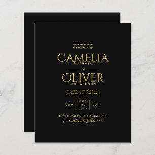 Classic Black Gold MONOCHROME Hochzeit