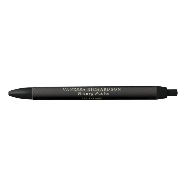 Classic Black & Gold Werbenotar Kugelschreiber (Vorderseite)