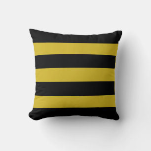Classic Black & Golden Striping Kissen