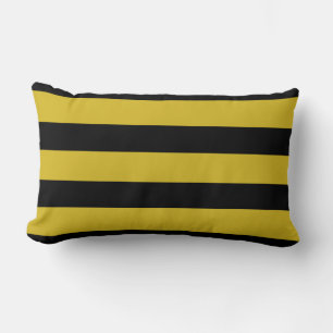 Classic Black & Golden Striping Lendenkissen