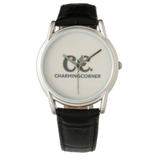 Classic Black Leather Watch (C.C.) Armbanduhr