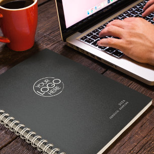 Classic Black Noir Modern Logo wöchentlich Planer
