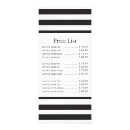 Classic Black Stripe Business Price Werbekarte