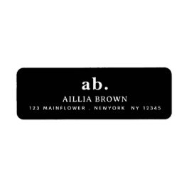 Classic Black White Minimal Monogram Design