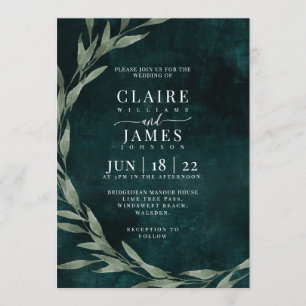 Classic Blätter Traumdrama EMERALD GREEN, Einladung