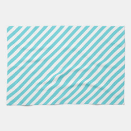 Classic blue and white diagonal stripes geschirrtuch