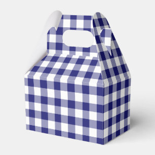 Classic Blue and White Farmhouse Checked Gingham Geschenkschachtel