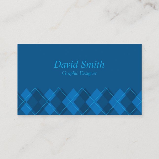 Classic Blue Beruflich Graphic Designer Visitenkarte (Vorderseite)