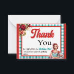 Classic Blue Birthday Party Dankeschön Card Mitteilungskarte<br><div class="desc">Treten Sie ein in die Welt des Vintagen Glamours und feiern Sie die Braut-in-Stil mit unserer Classic Blue Birthday Party Dankeschön Card Collection. Transport Sie Ihr Party in die Zeit zurück in eine Ära der Eleganz, kühnen Farben und sanften pinup Flair. Von Einladungen bis hin zu Dekorationen, Spielen, Accessoires und...</div>