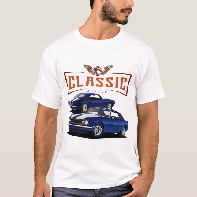 Classic Blue Camaro T-Shirt (Vorderseite)