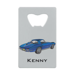 Classic Blue Corvette Design Flaschenöffner