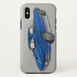 Classic Blue Corvette Design iPhone X Fall iPhone X Hülle