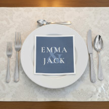 Classic Blue Elegant Serif Schriftart Moderne Ampe