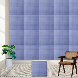 Classic Blue Gingham Checkered Keramik Tile Fliese