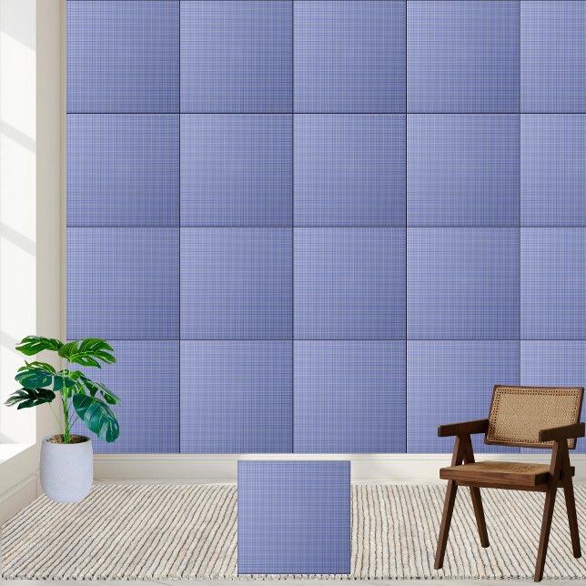 Classic Blue Gingham Checkered Keramik Tile Fliese (Classic Blue Gingham Checkered Ceramic Tile)