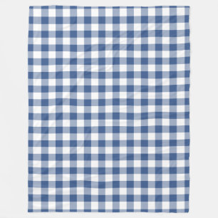 Classic Blue Gingham Karo Pattern Fleecedecke