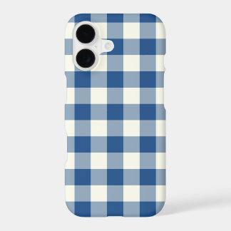 Classic Blue Gingham Pattern iPhone 7 Fall