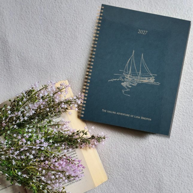 Classic Blue Gold Inspirational Sailing  Planer (Von Creator hochgeladen)