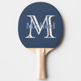 Classic Blue I Custom TriColor Monogram und Name Tischtennis Schläger