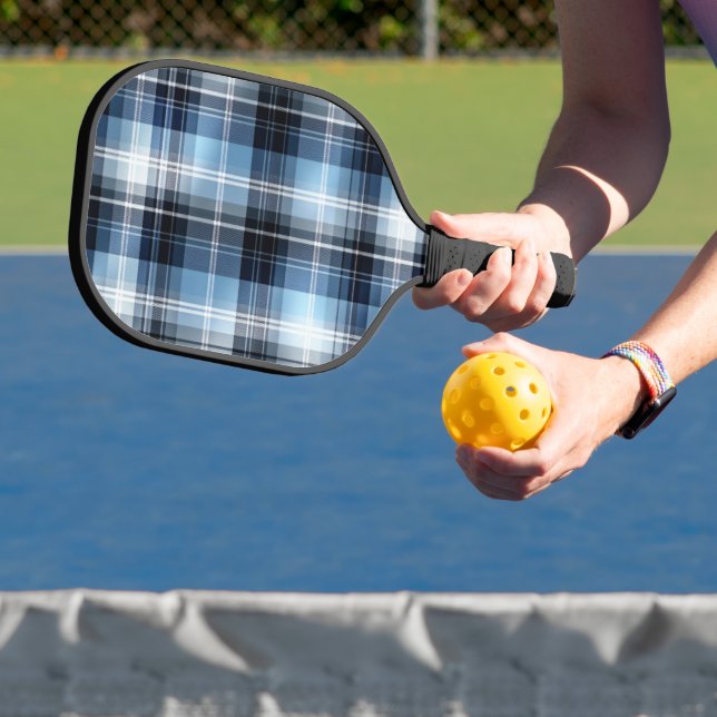 Classic Blue Kariert Pattern - Trendy Tartan Desig Pickleball Schläger (InSitu)