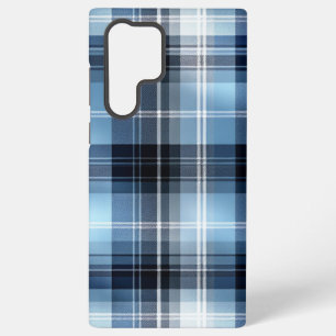 Classic Blue Kariert Pattern - Trendy Tartan Desig Samsung Galaxy Hülle