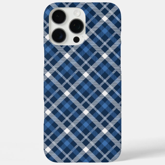 Classic Blue Kariert Phone Case - Stilvolles Tarta (Rückseite)